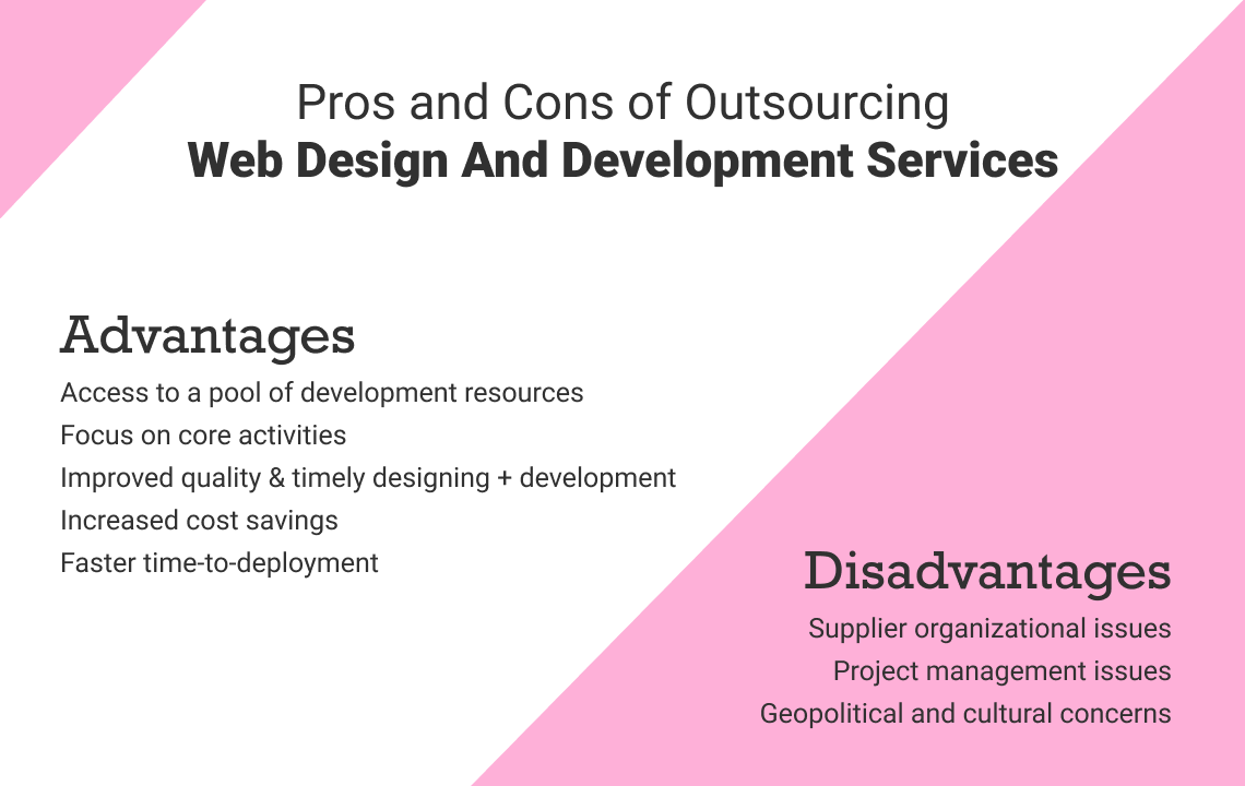 pros and cons outsourcing web development